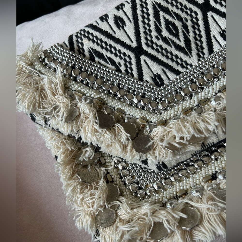 Black and ivory handbag